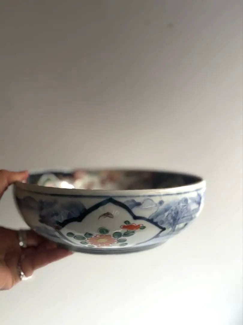 998 骨董 アンティーク 古伊万里 染付 豪華絢爛 色絵金彩大鉢 幕末 美品