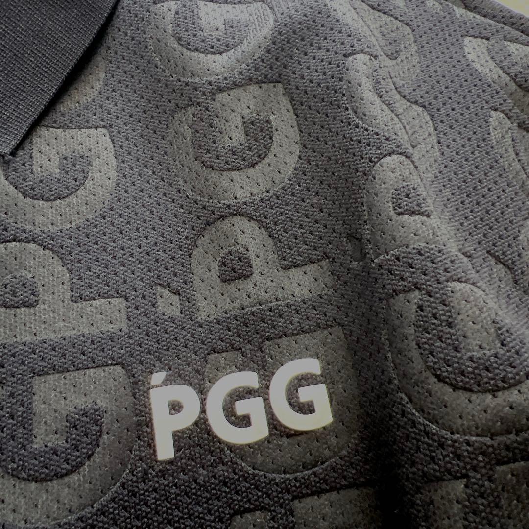 美品 PGG ポリエステルヤーン ロゴエンボス セットアップ ゴルフ
