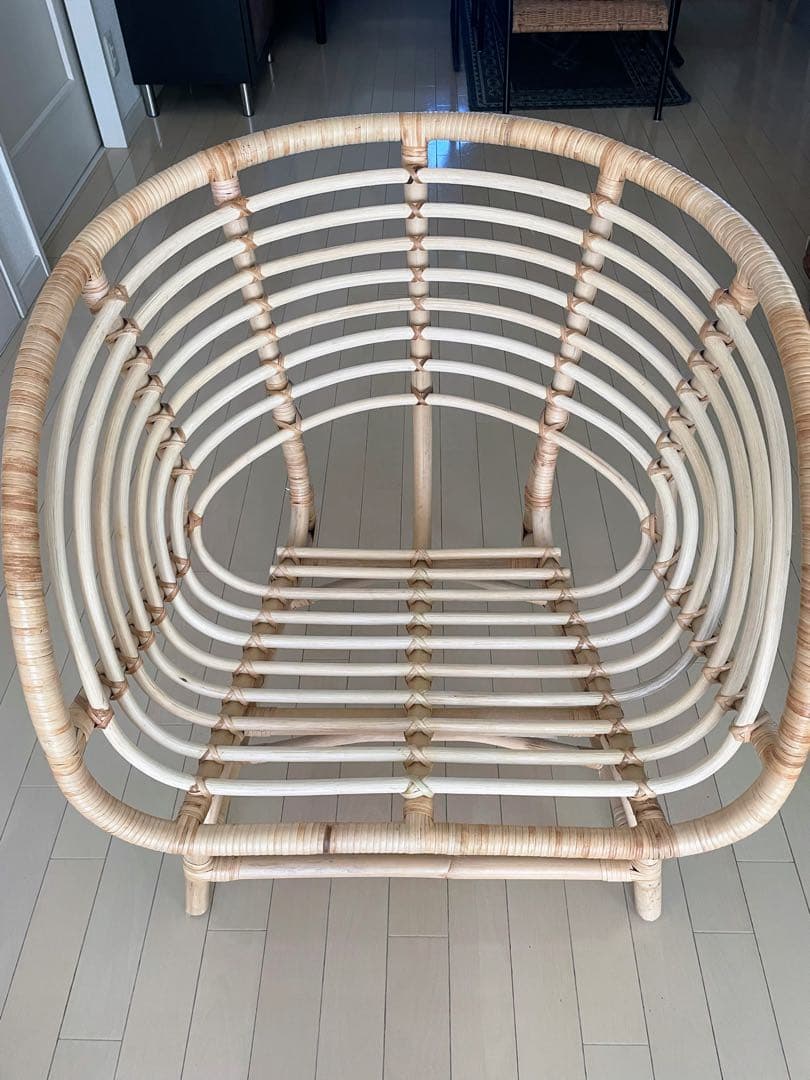 愛知発廃盤入手困難品IKEAラタンチェア　ブクスボーBUSKBOパーソナルチェア