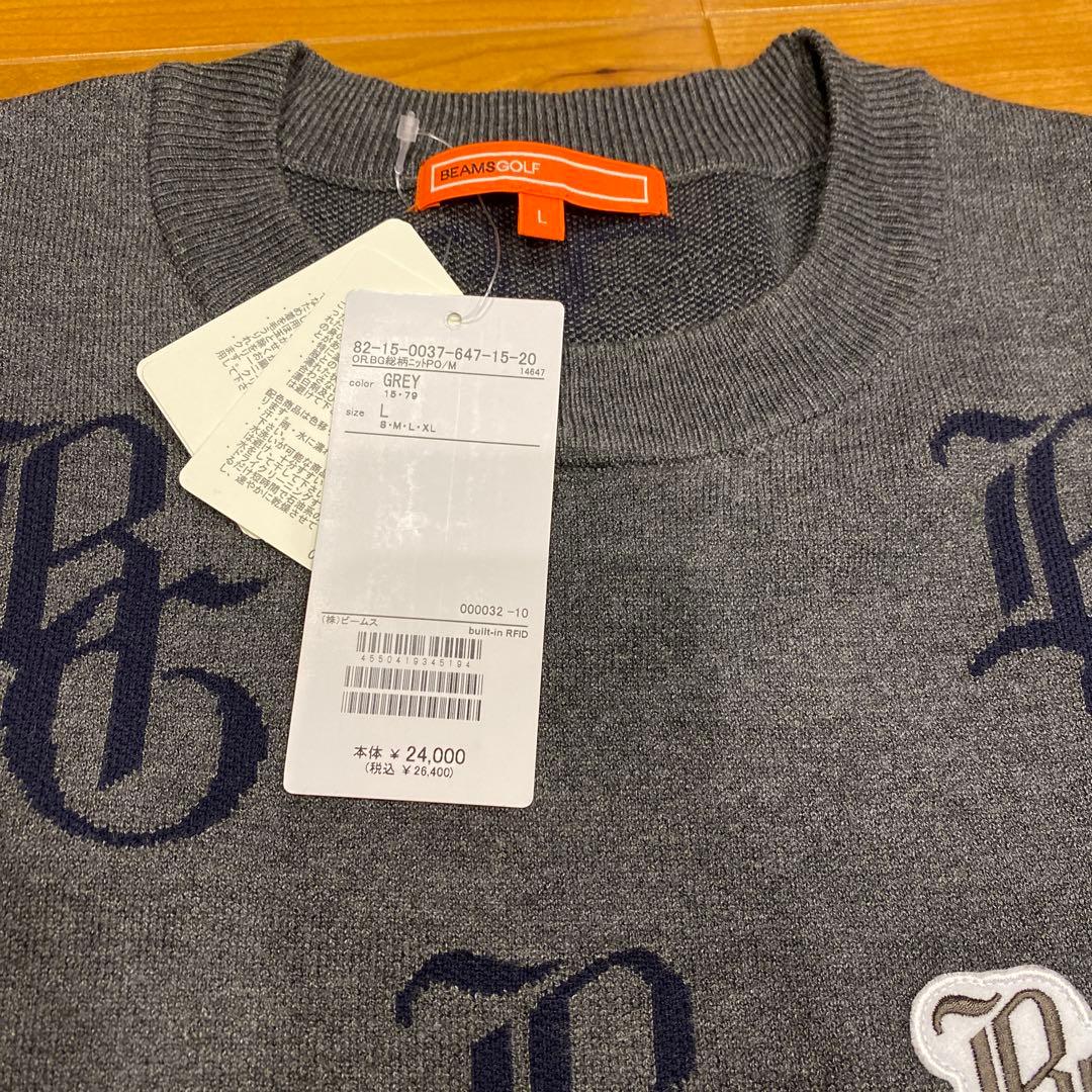 Beams Golf グレー L セーター
