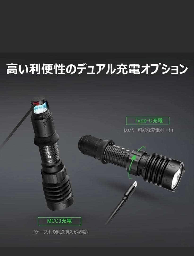 強力懐中電灯　 Warrior X 4 フラッシュライト　懐中電灯　高輝度　防災