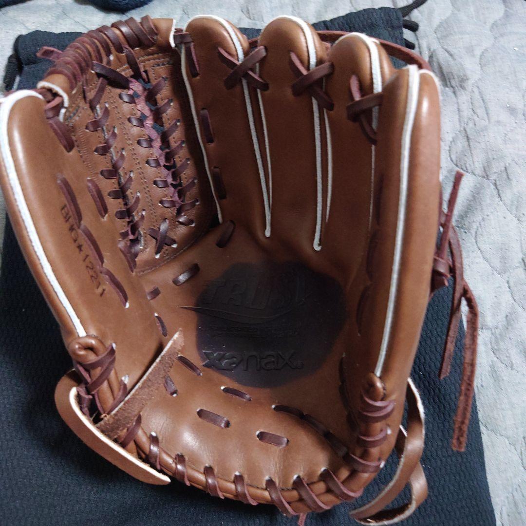 新品ザナックス投手用 ブラウン 硬式グローブ