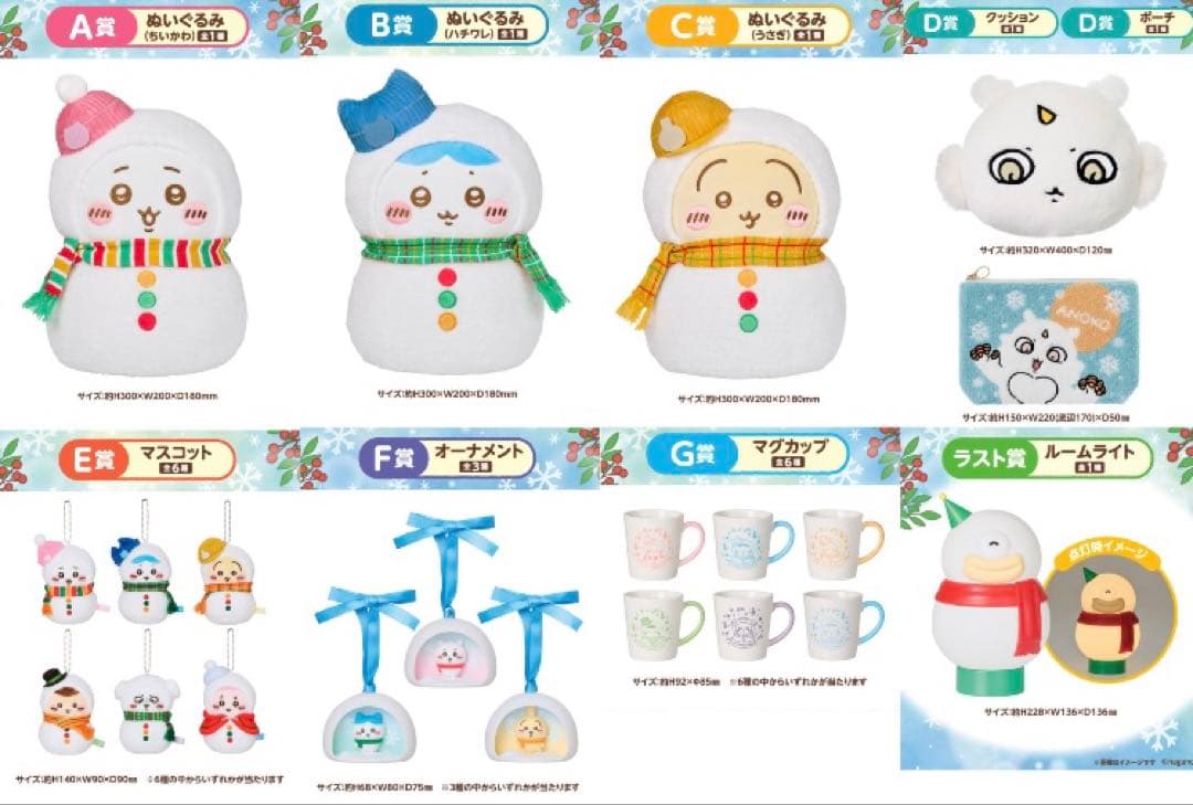 エニマイくじ ちいかわ 2025 ゆきだるまになっちゃった 1ロット