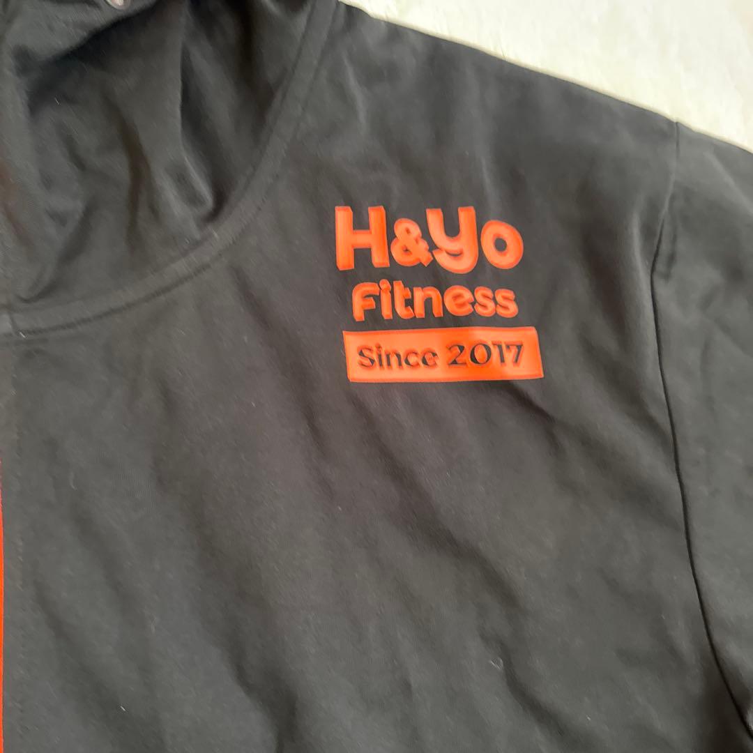 【H&Yo Fitness 】サウナスーツ 上下セット XL ブラック×オレンジ