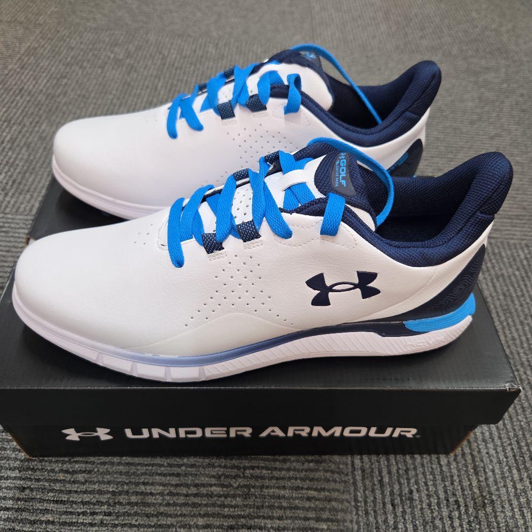 [新品]Under Armour ゴルフシューズ ホワイト/ブルー28cm