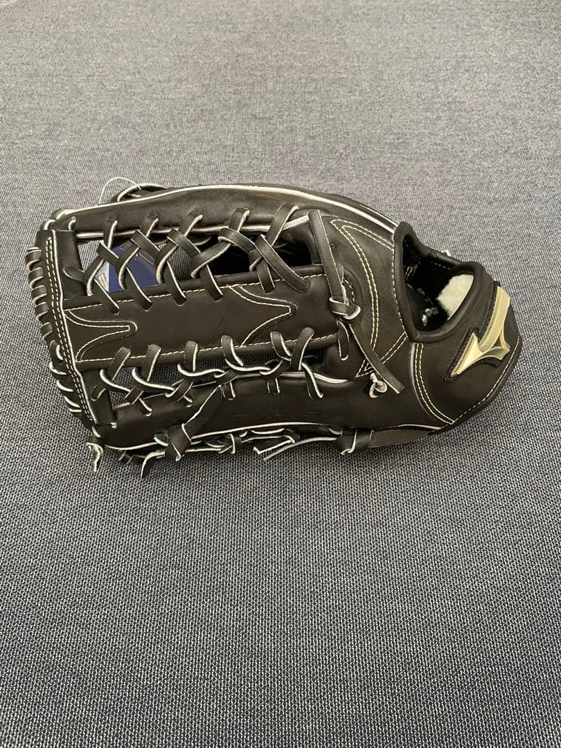 グローバルエリート　野球 硬式グローブ 一般用　大人　左投げ　グラブ　外野手　黒