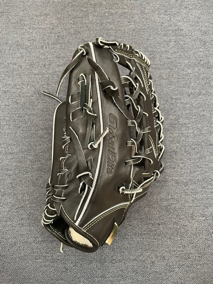 グローバルエリート　野球 硬式グローブ 一般用　大人　左投げ　グラブ　外野手　黒