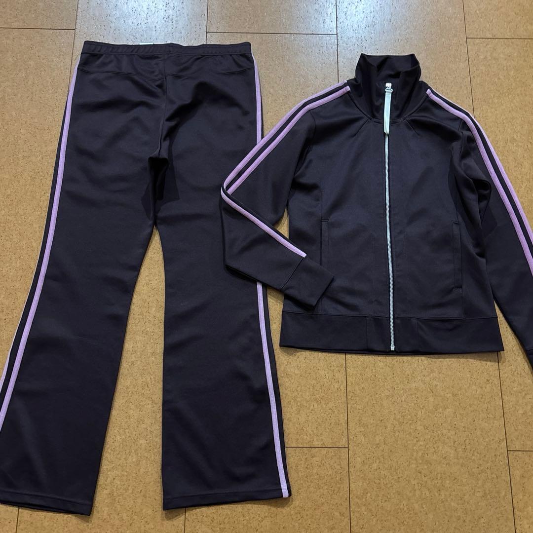 極美品　アディダス　ロゴベロア　セットアップ　トラックジャケット　L レディース