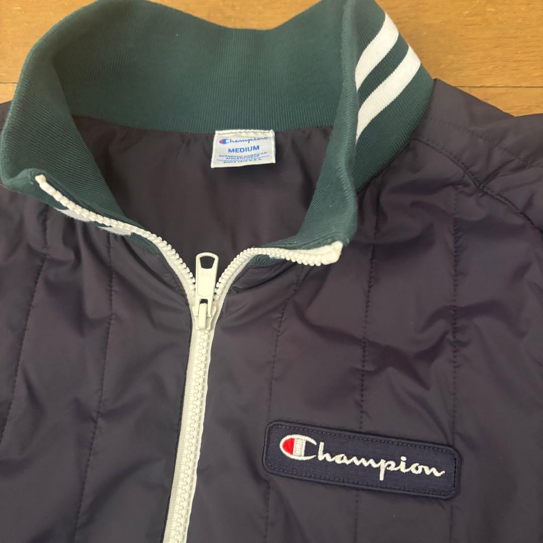 Champion ストレッチ スクリプトロゴ ジップジャケット/ネイビーM