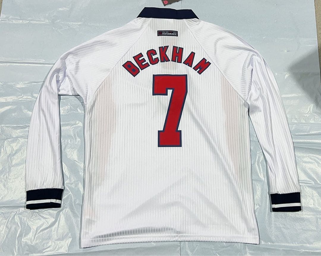 ベッカム 1998年イングランド代表ユニフォーム　Lサイズ シャツ