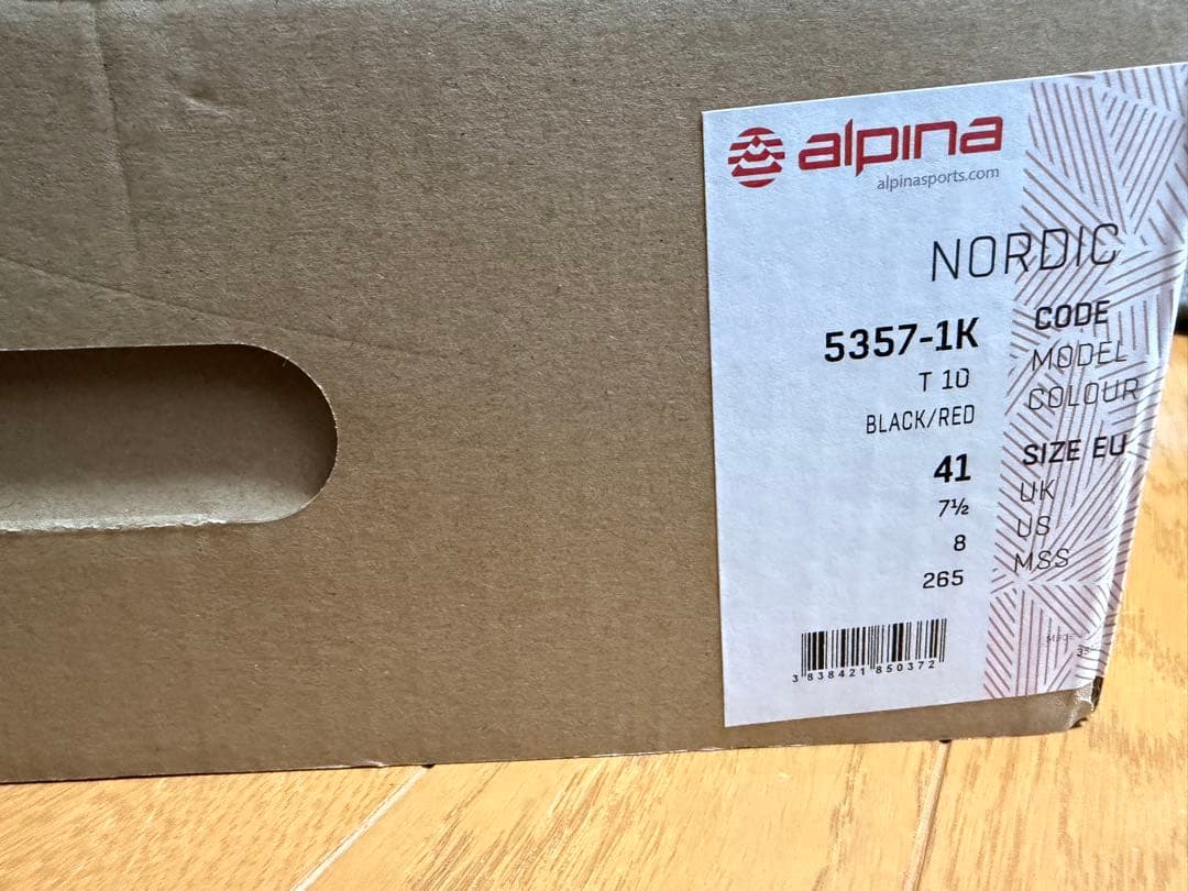 Alpina T 10 ブラック クロスカントリースキー ブーツ 26.5