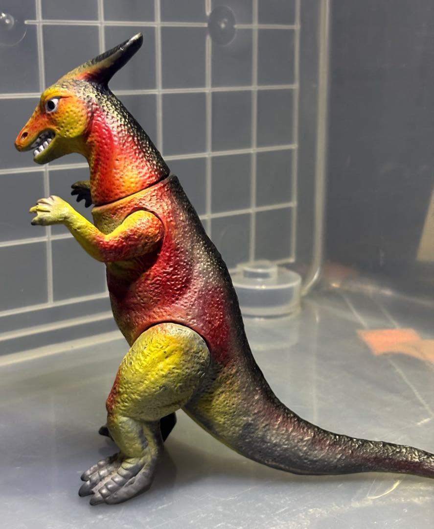 当時物 マルシン 大恐竜シリーズ サウロロプス 大サイズ ソフビ　約19cm