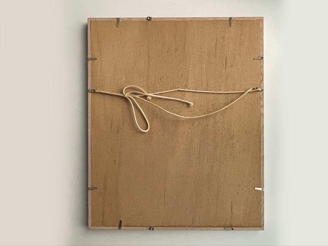 画家　作者不明　MORPHEME 2002 アート　額入　蕾　ボタニカルアート