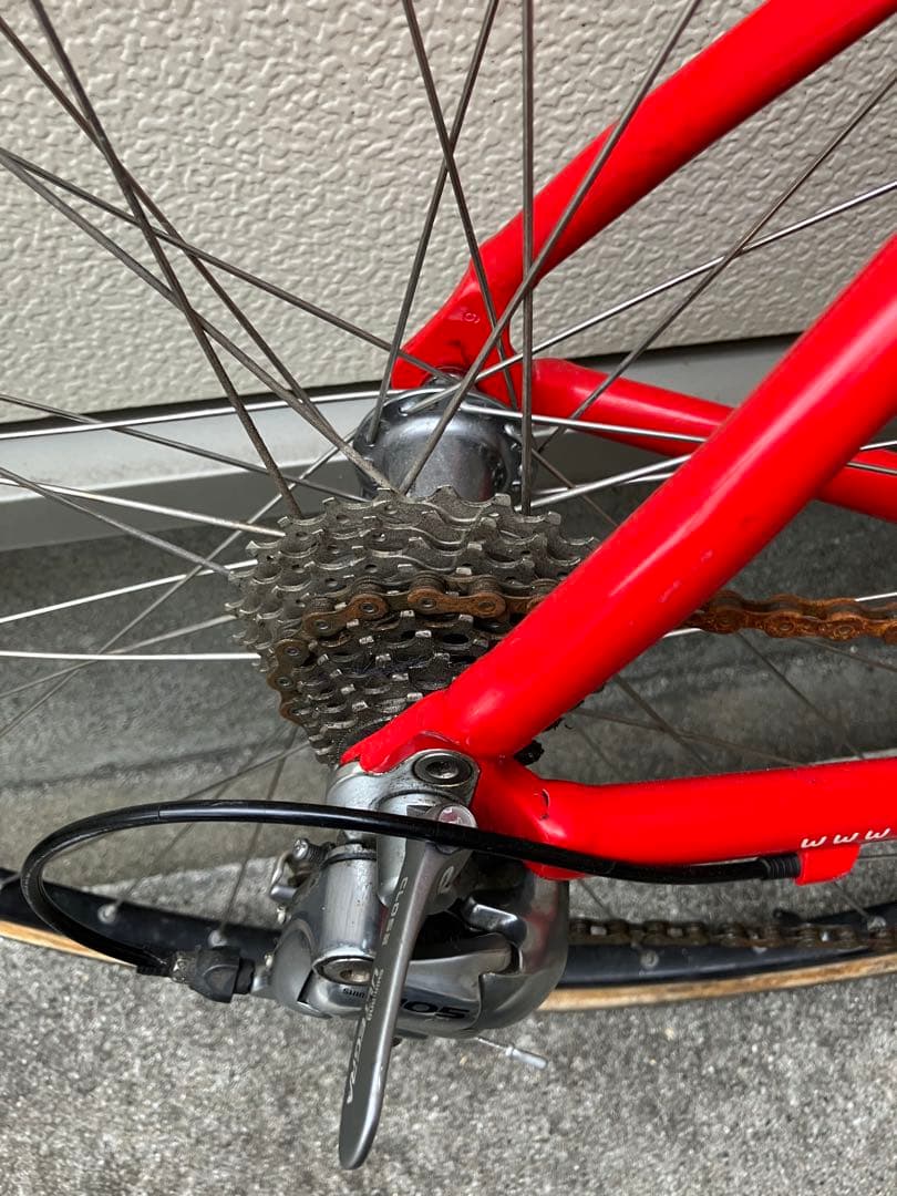ロードバイクcorratec現状品、used品、長期自宅保管品タイヤ交換必要です