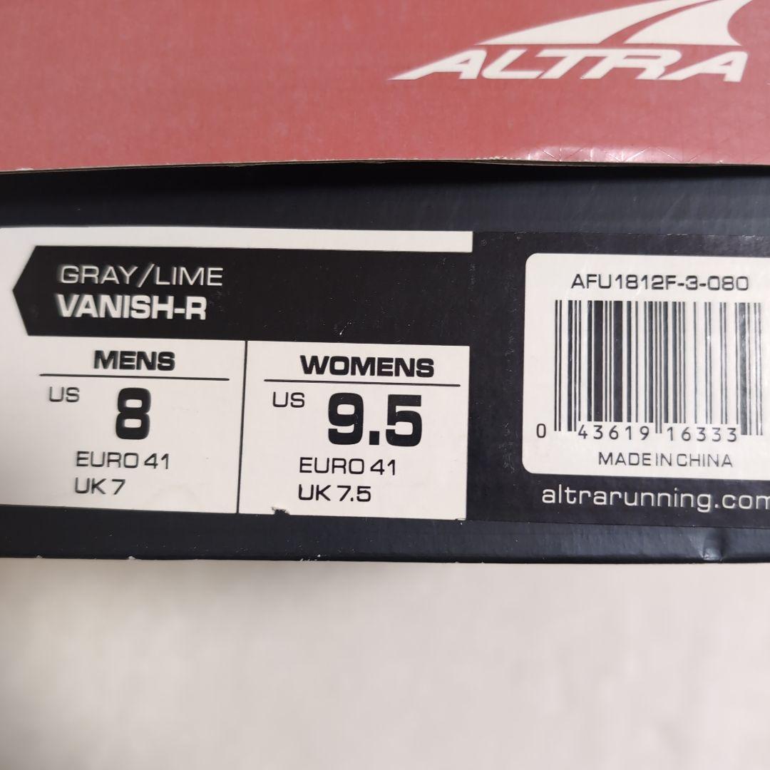 アルトラ ALTRA バニッシュR VANISH-R US８（26cm）