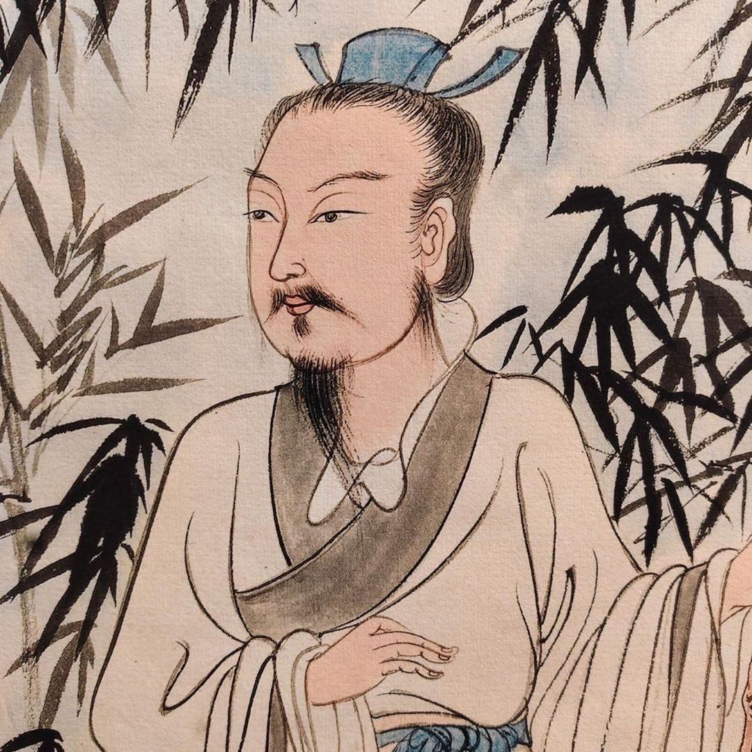 张大千 竹荫高仕 中国画 掛け軸 水墨画 和室 玄関 茶室 壁掛け 美術品