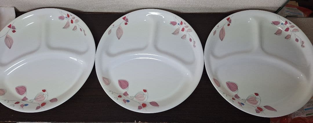 廃盤　コレール　CORELLE　ピンクブリーズ　ランチプレート　26cm 大　3