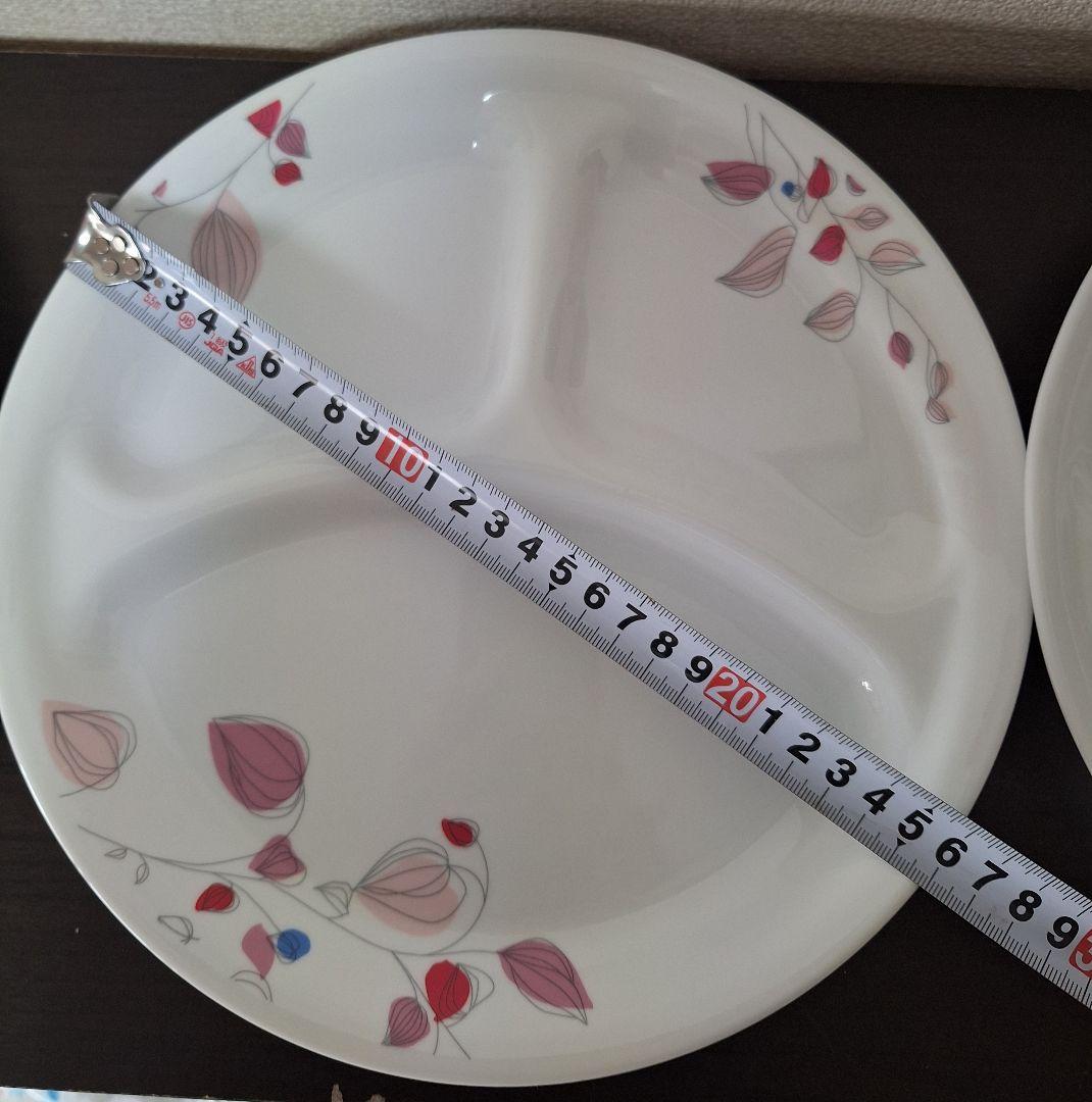 廃盤　コレール　CORELLE　ピンクブリーズ　ランチプレート　26cm 大　3