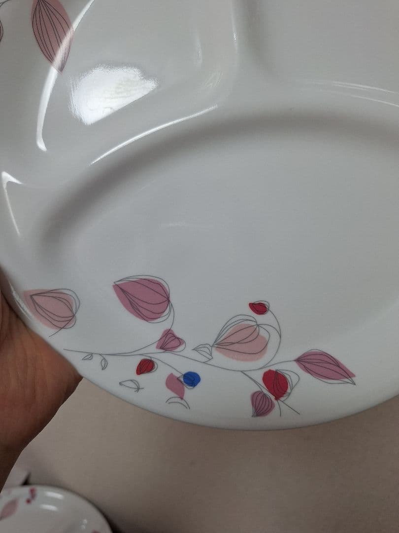 廃盤　コレール　CORELLE　ピンクブリーズ　ランチプレート　26cm 大　3
