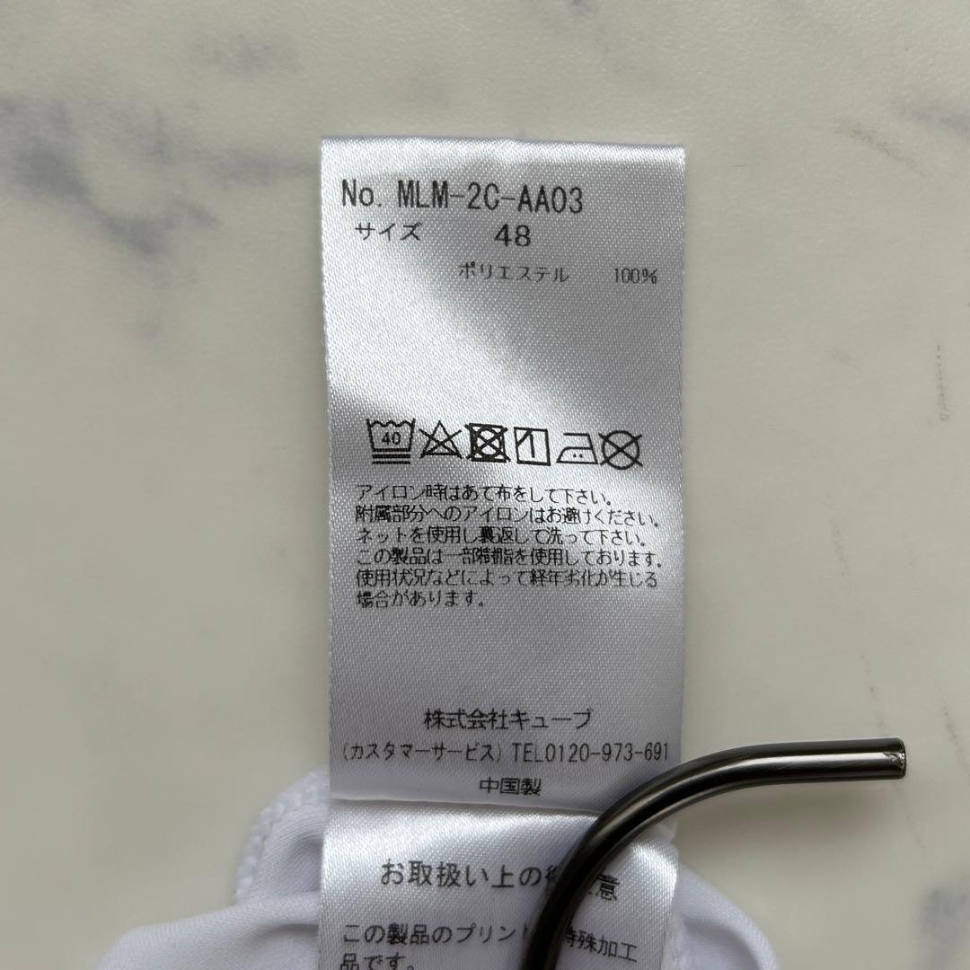 マークアンドロナ 2022年モデル モックネック 半袖シャツ ホワイト