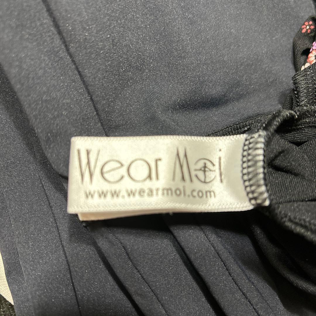 Wear Moi 黒 フラワープリント レオタード