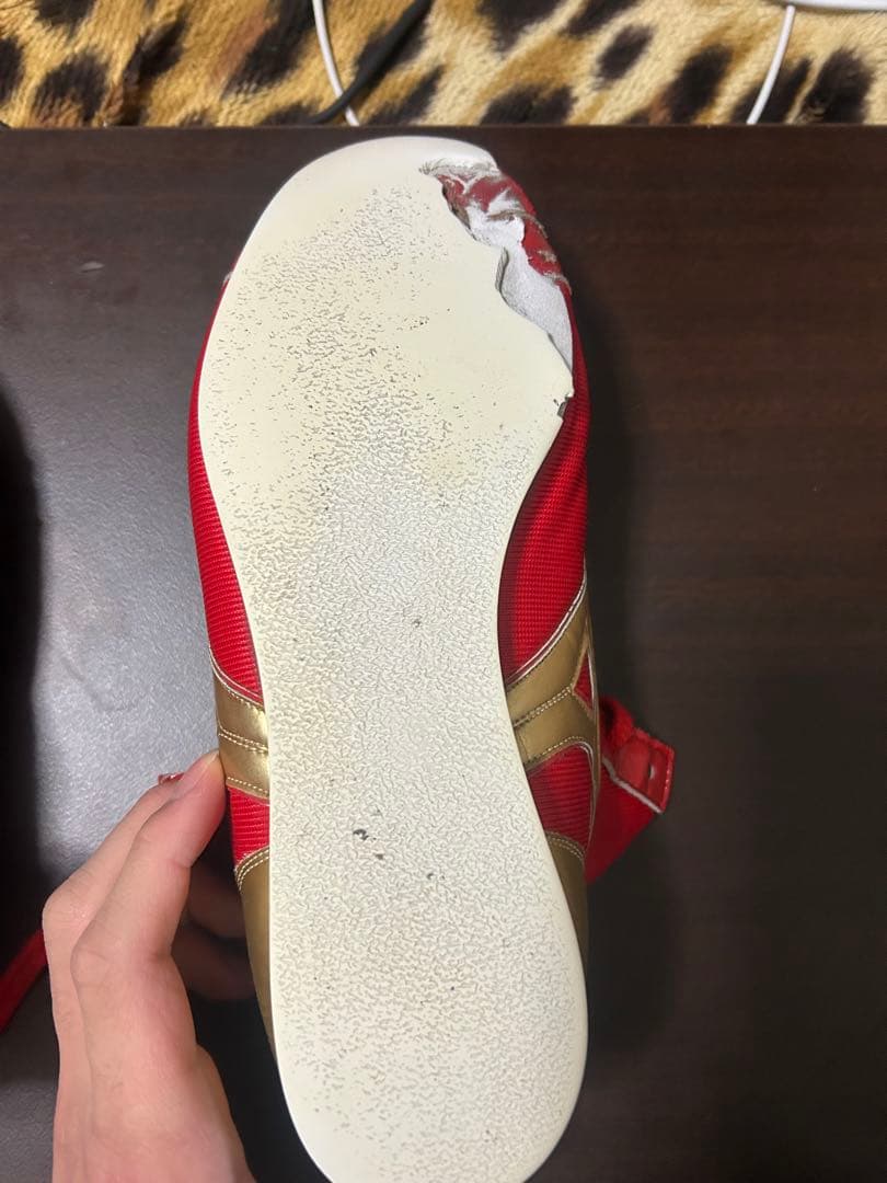 Mizuno ボクシングシューズ 赤金 ハイカット