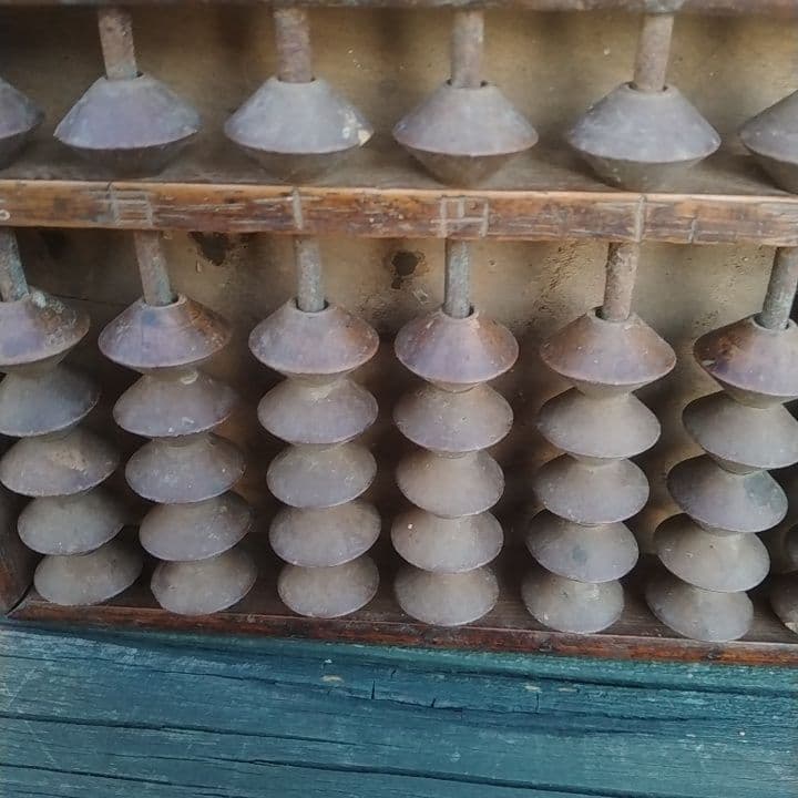 昭和の古い木製計算器