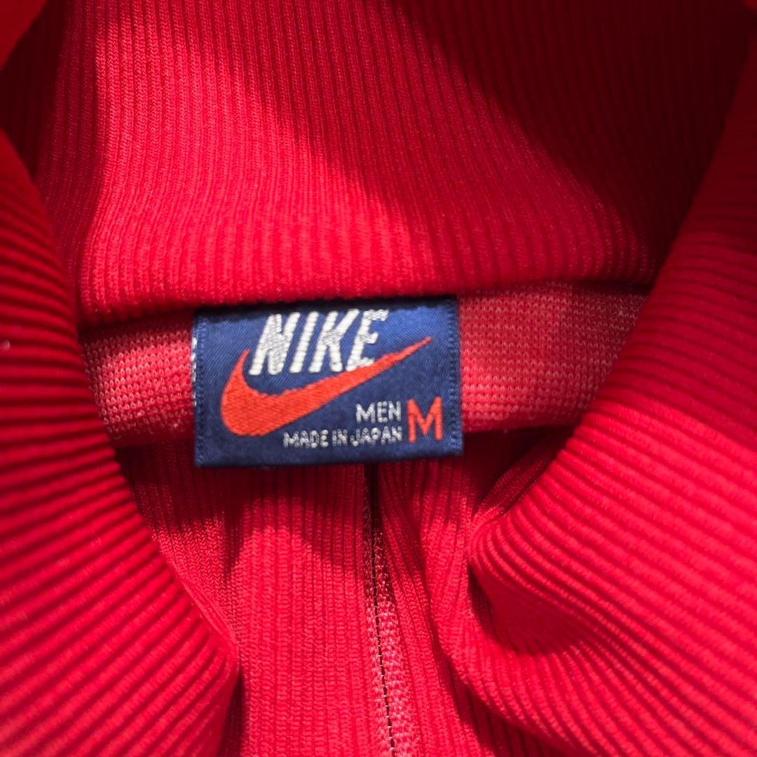 80s NIKE ナイキ　紺タグ ジャージ　トラックジャケット　刺繍ロゴ　M