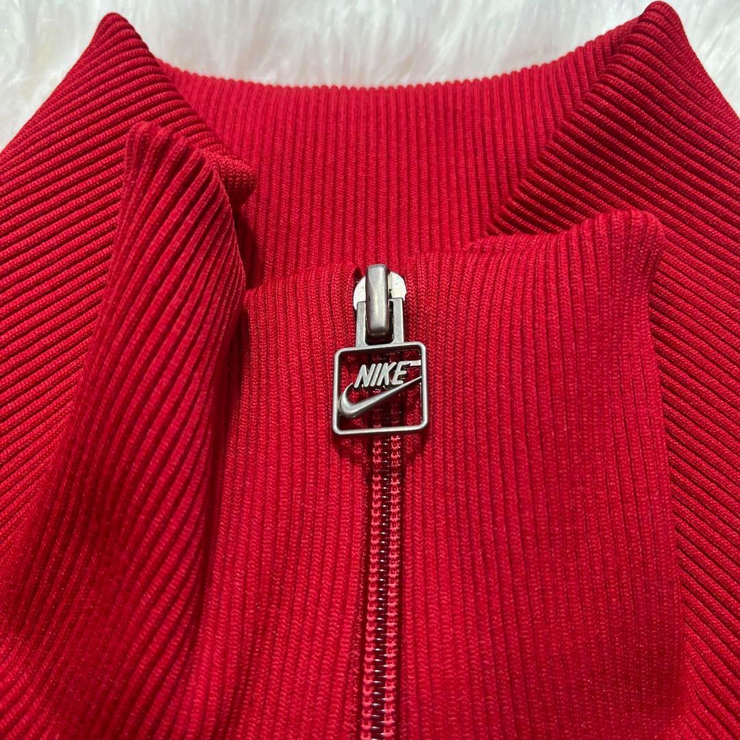 80s NIKE ナイキ　紺タグ ジャージ　トラックジャケット　刺繍ロゴ　M