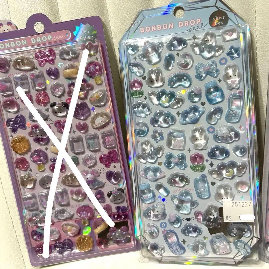 【正規品】ボンボンドロップシール オリジナル 6枚セット よるねこ ふわドロ