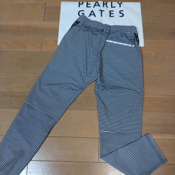 ⭐美品⭐パーリーゲイツ⭐PGG⭐ストライプパンツ⭐白&濃紺⭐M⭐
