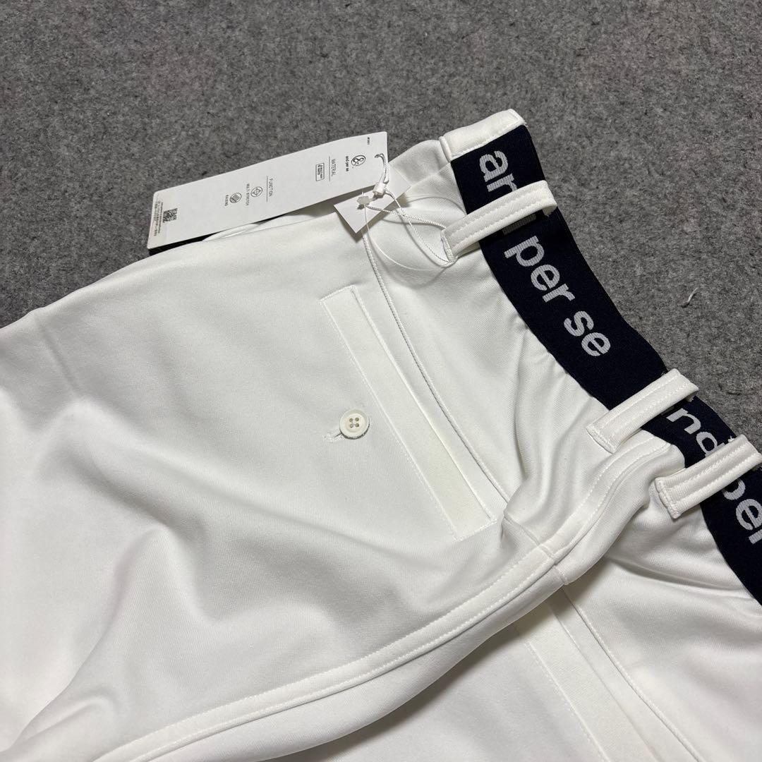 Mサイズ ★新品 アンパスィ ストレッチ ゴルフパンツ 白 AMF5043F3
