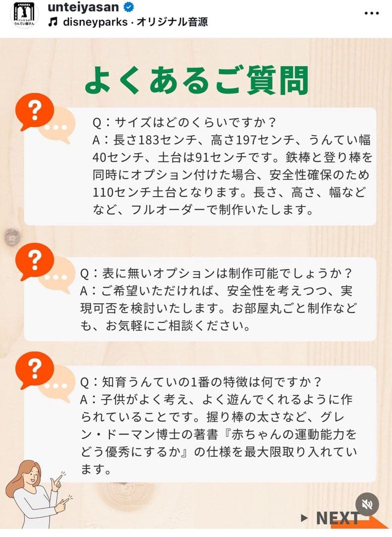 知育うんてい　うんてい　室内遊具　　登り簿