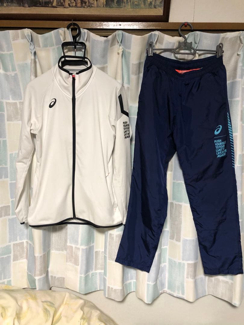 asics アシックス　LIMOストレッチクロスジャケット上下セット　上M 下S