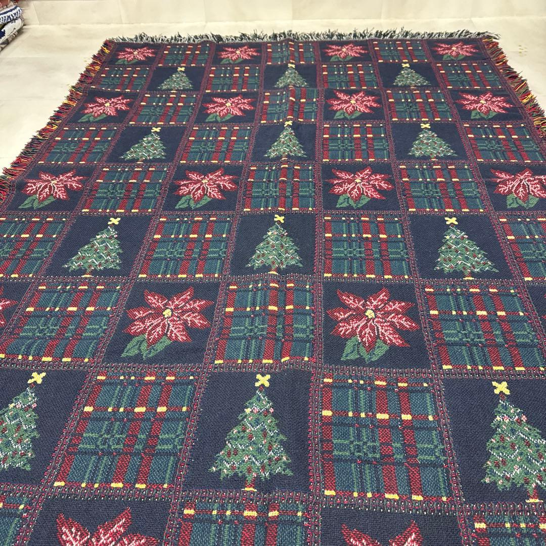 クリスマスツリー マルチカバー　ソファーカバー　ラグ　176x121
