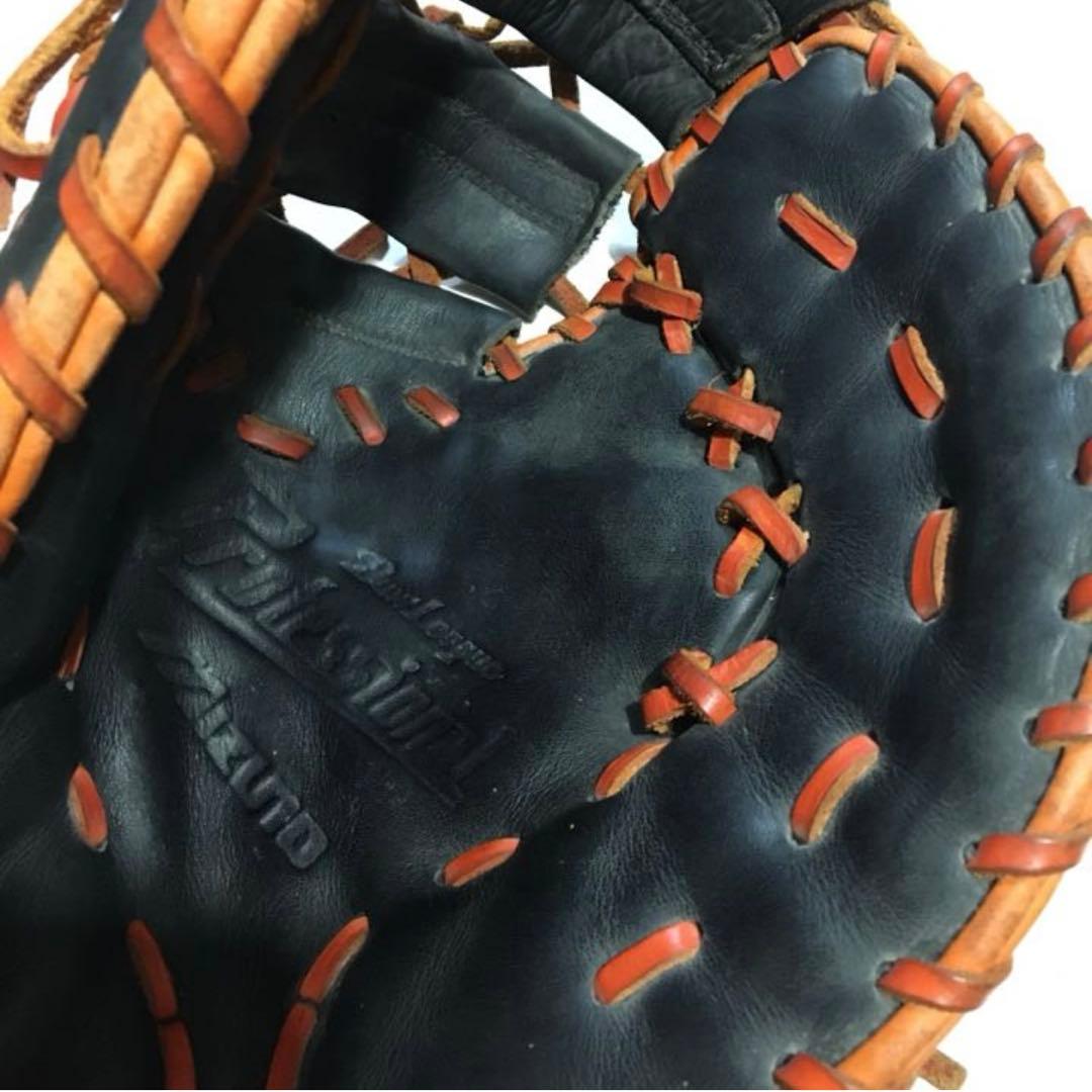 Mizuno 軟式グローブ 黒/オレンジ　ファーストミット