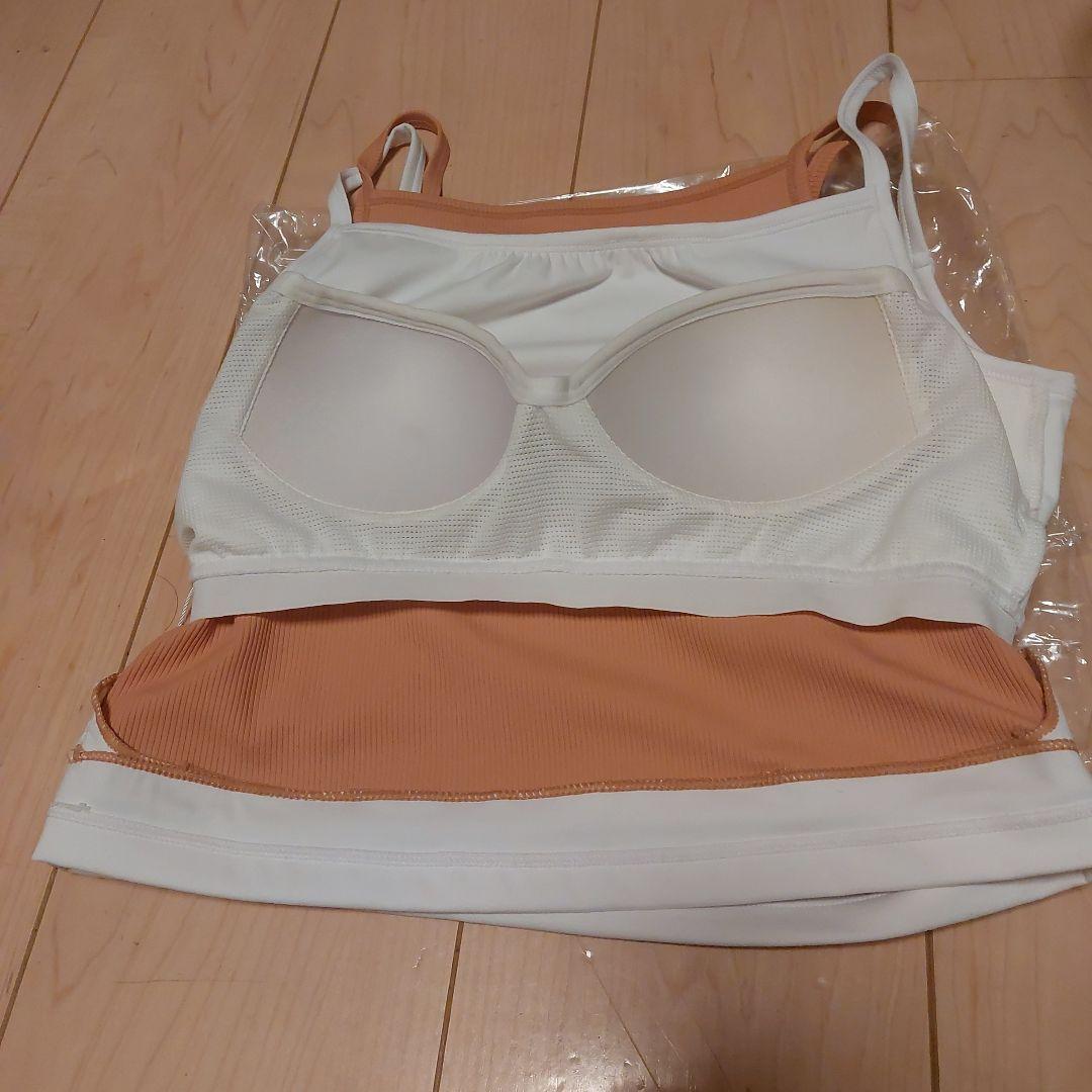 スカーラ　リブコンビショートタンクトップ　Mサイズ