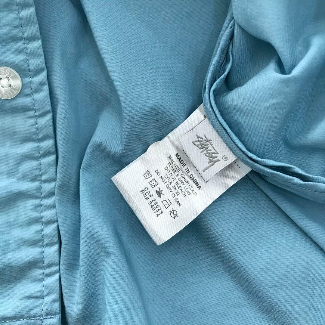 STUSSY シャーク ボーリングシャツ 美品 希少 ブルー ＸＬ