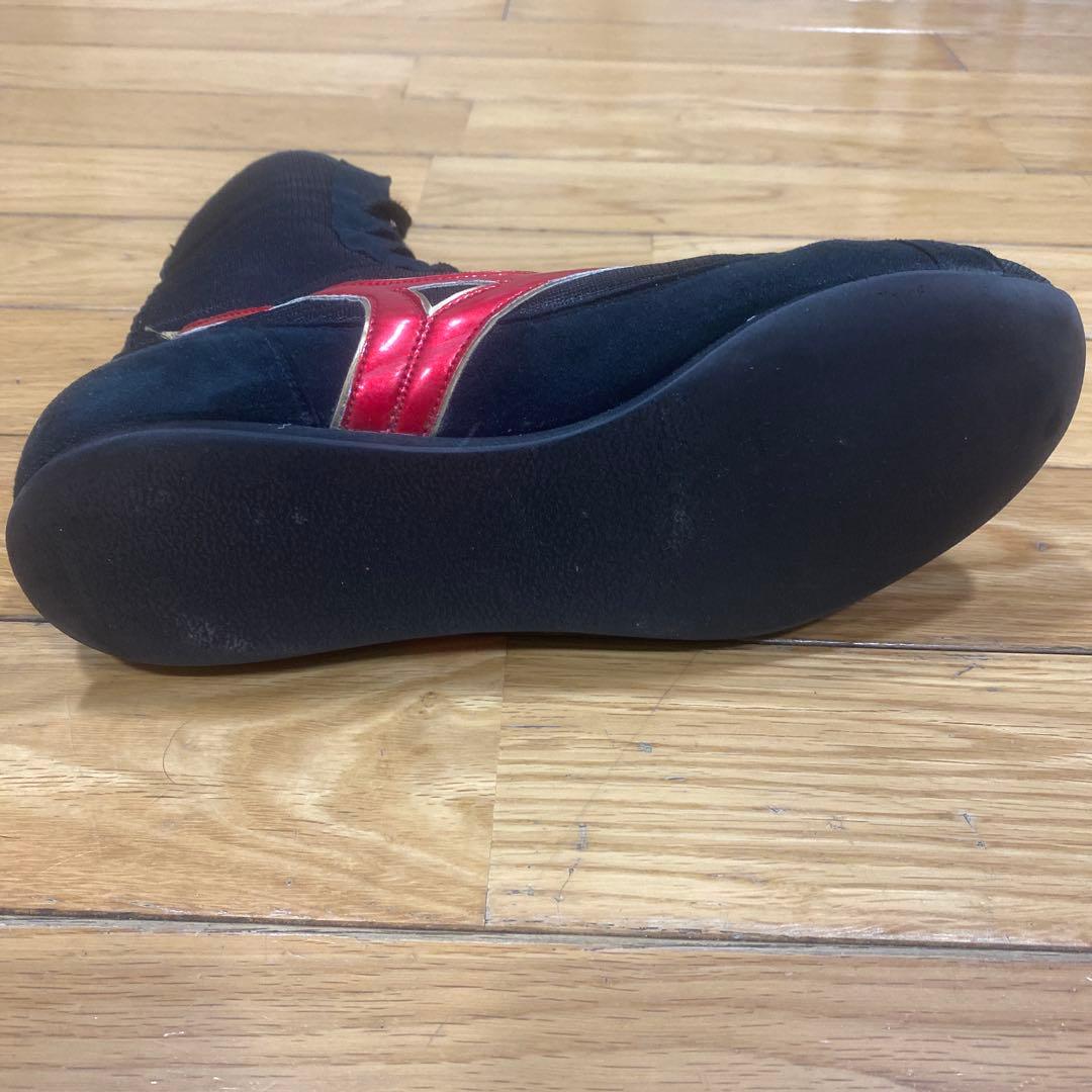 MIZUNO ボクシングシューズ　黒×赤金　27.5cm