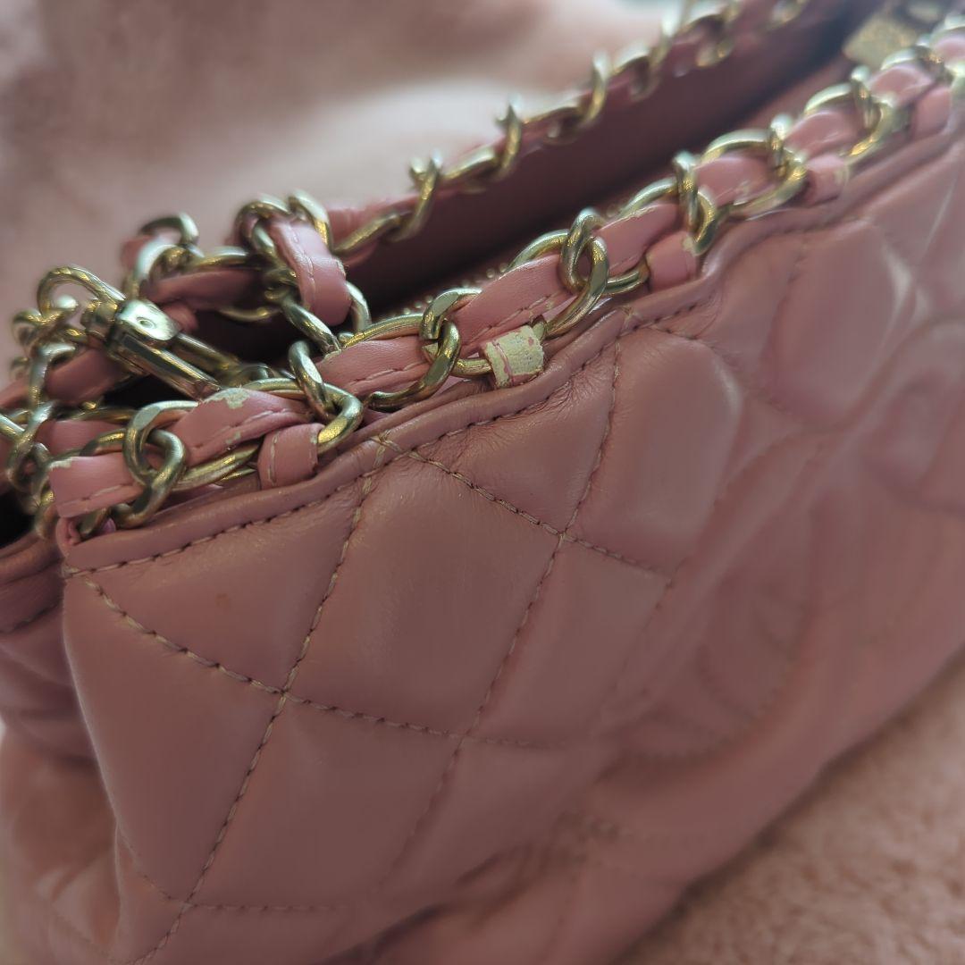 CHaNEL ピンク キルティング チェーンショルダー