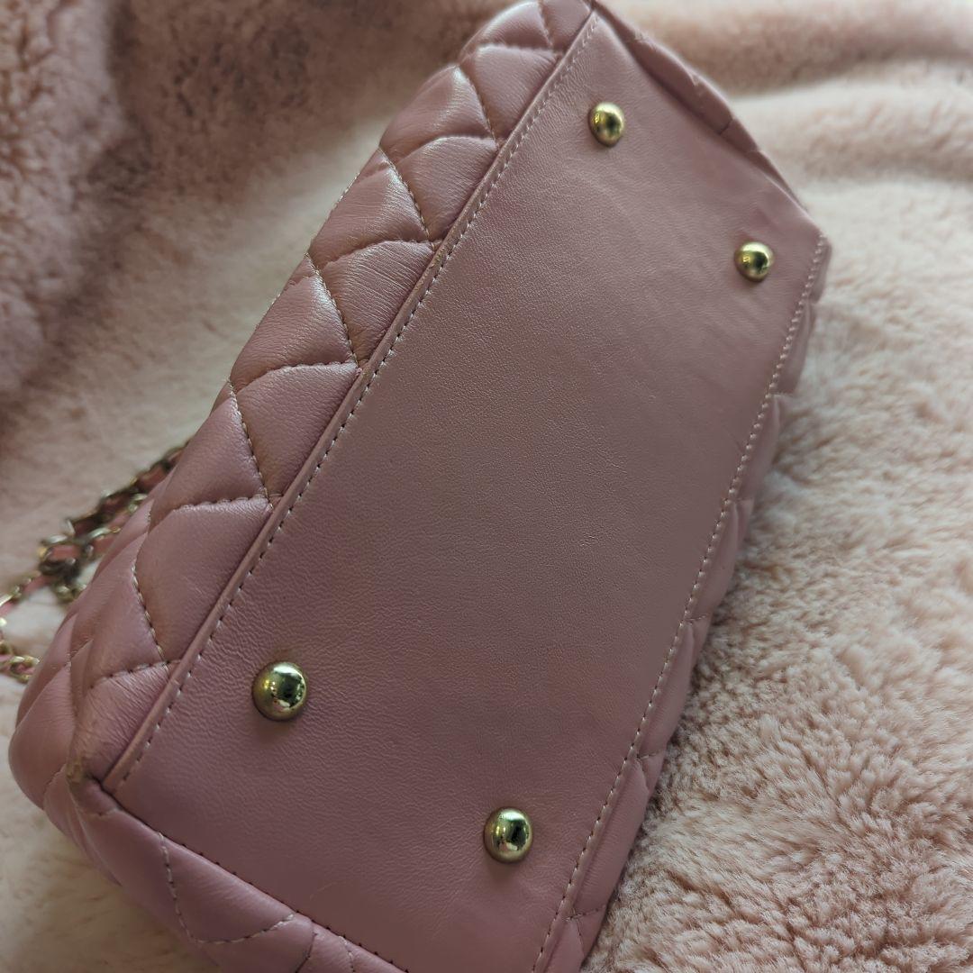 CHaNEL ピンク キルティング チェーンショルダー
