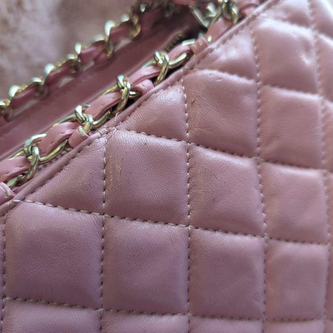 CHaNEL ピンク キルティング チェーンショルダー