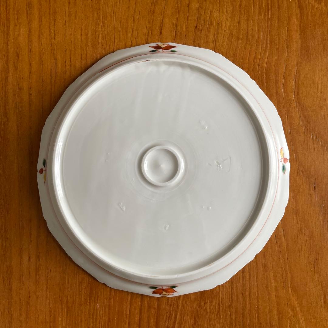 宮田竜司　孔雀絵柄の陶磁器皿　大皿