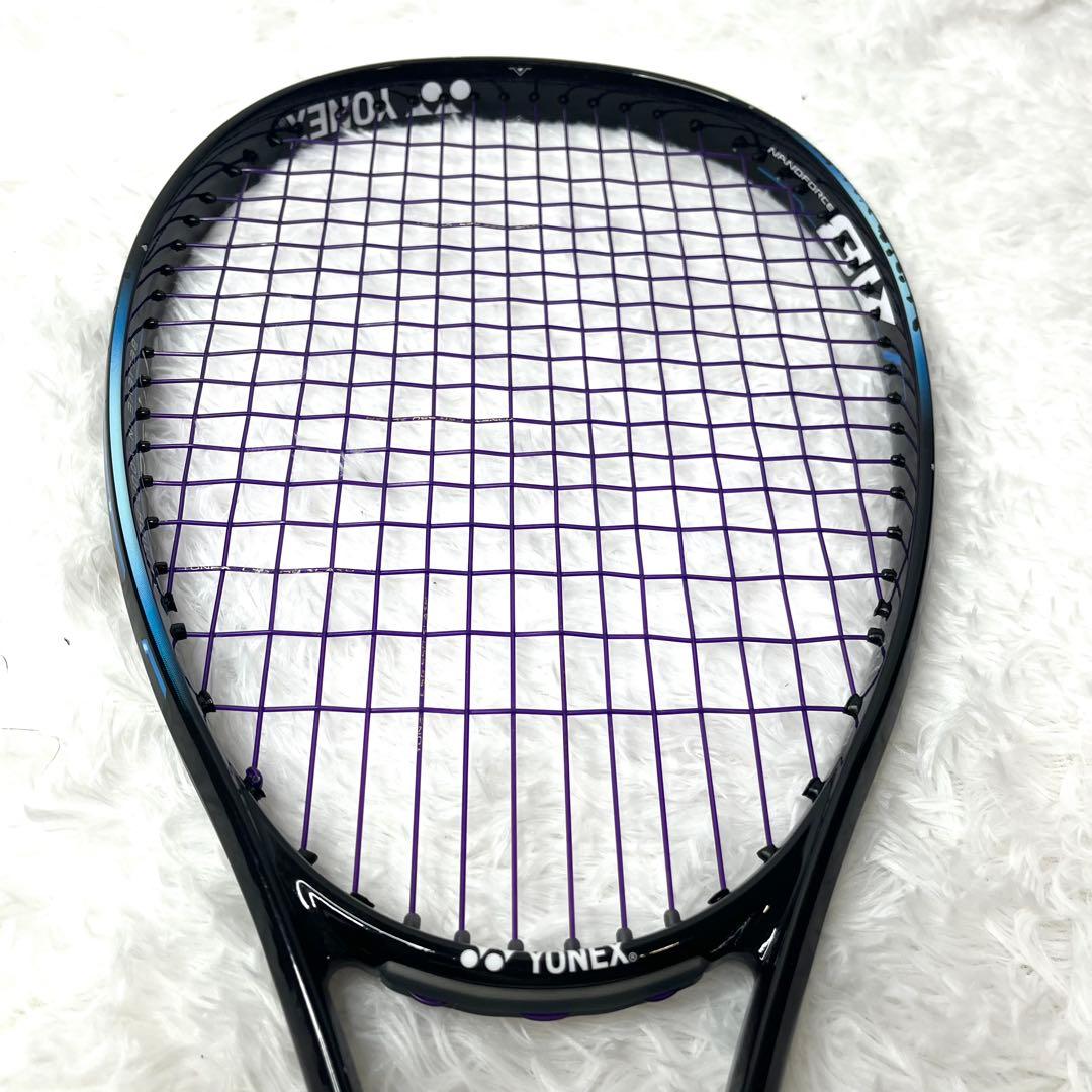 【美品】 ヨネックス ナノフォース8v REV UL1 ソフトテニスラケット 黒