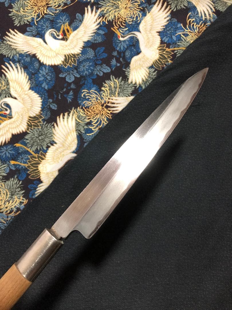 【研ぎ済み】青鋼・手打ち　堺秀晴　柳刃包丁　刺身包丁　和包丁　ナイフ　料理　釣り