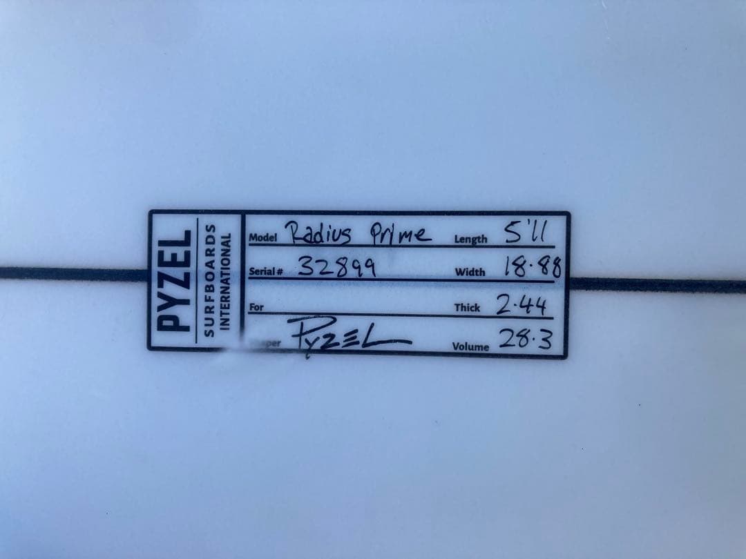 PYZEL Radious Prime 5’11 28.3L