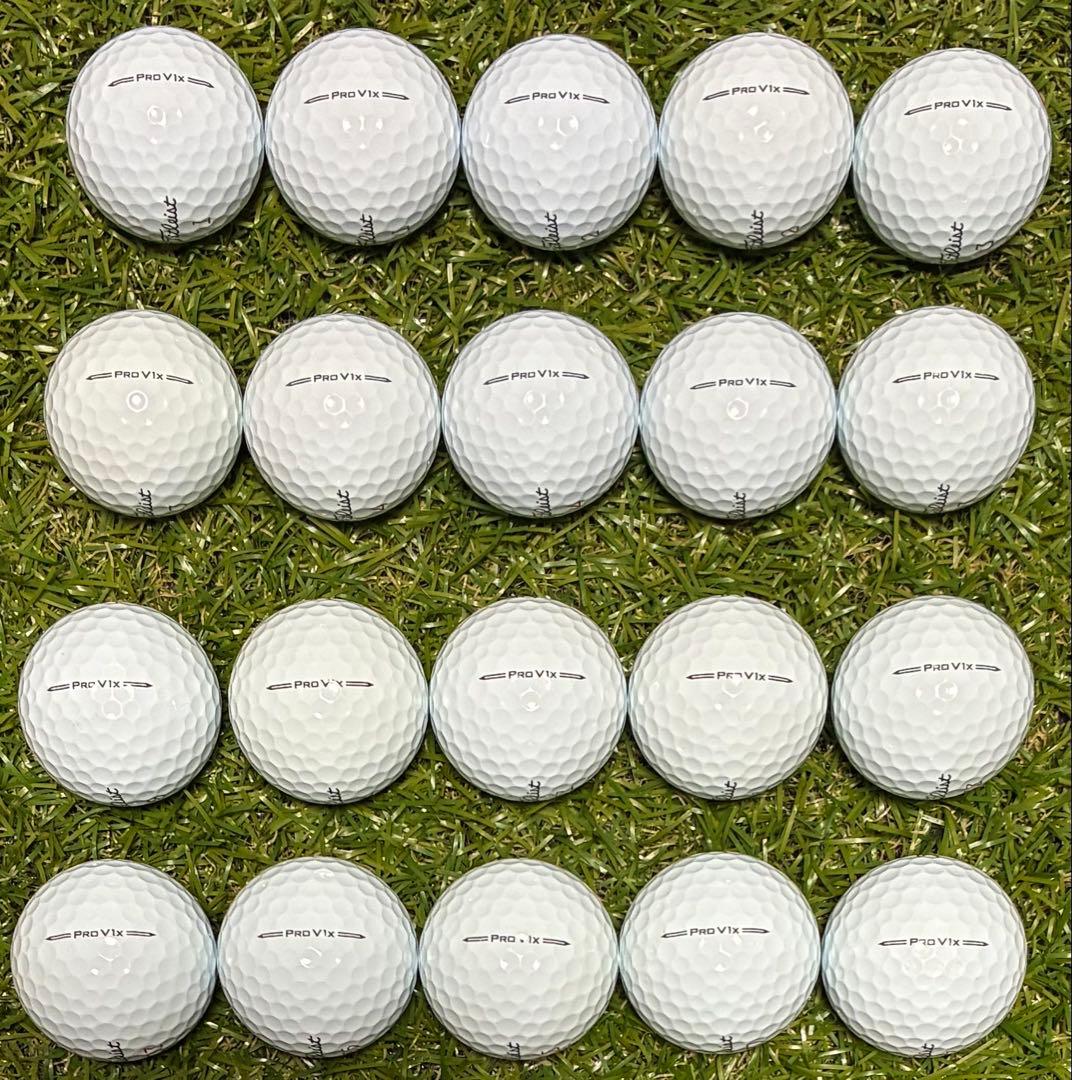520★Sランク★タイトリスト ProV1x ロストボール ホワイト　20球