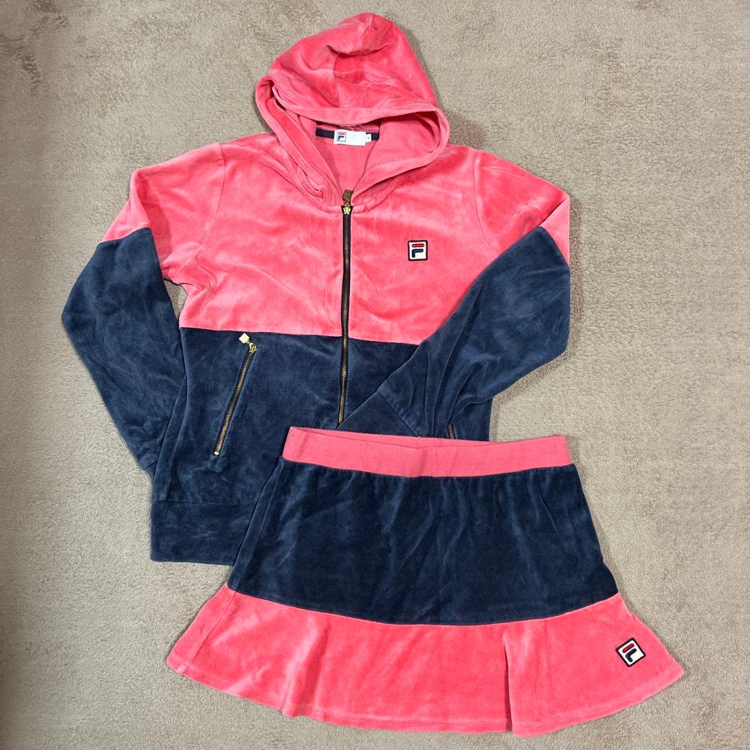 FILA フード付きジャケットとスコートセット