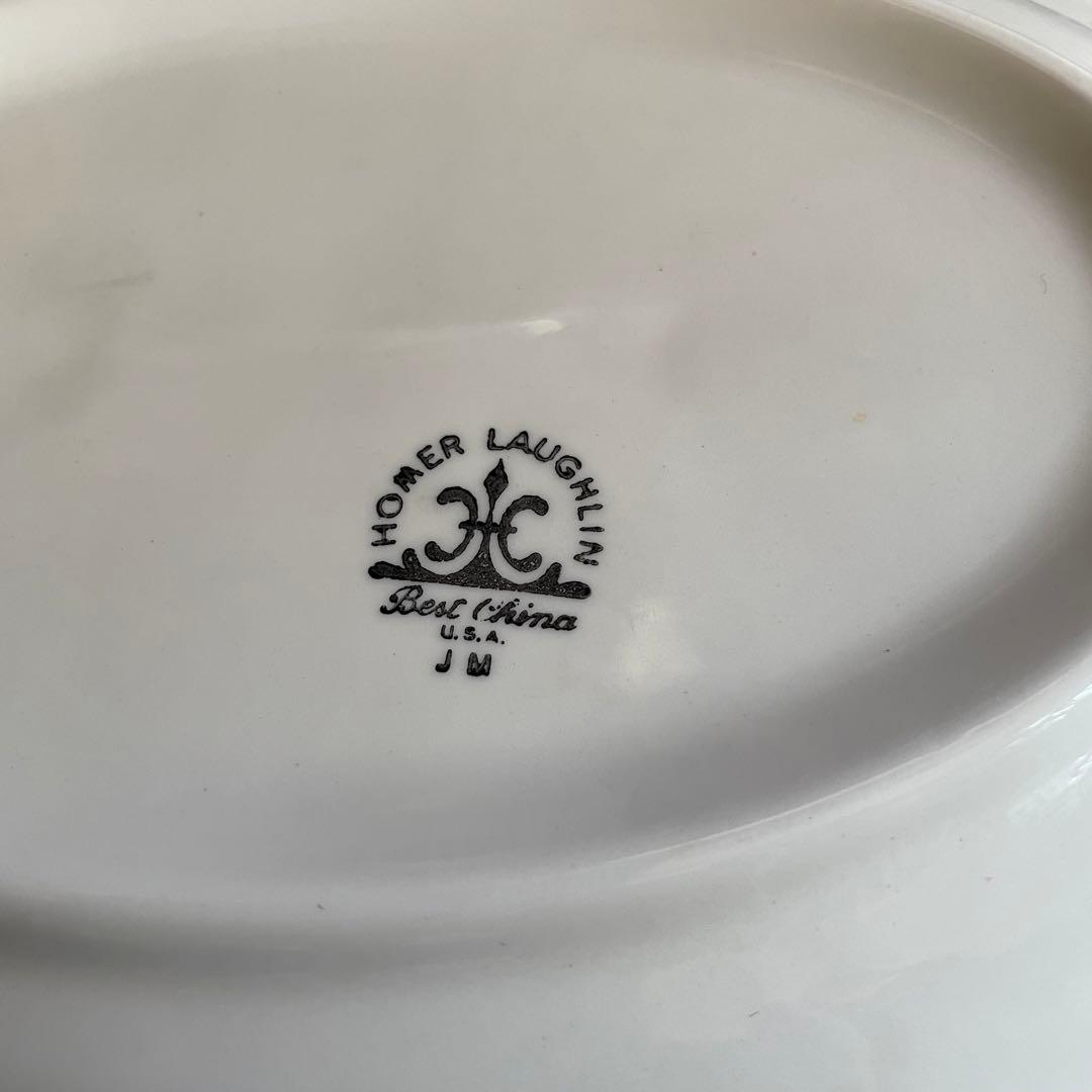 貴重！50s ホーマーラフリン磁器皿　レストランウェア　USA製ヴィンテージ食器
