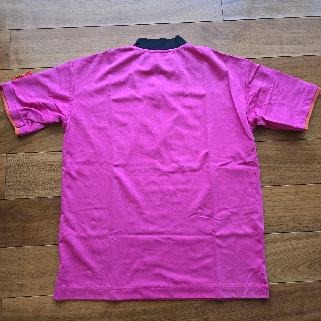 MARK&LONA 半袖モックネックシャツ ピンク黒 メンズ 48 美品